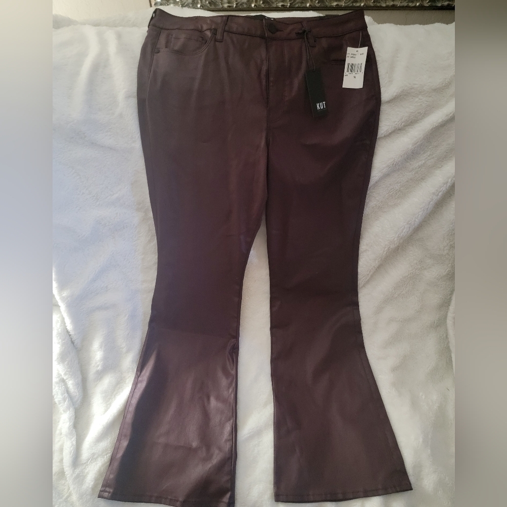 Burgundy Leather Pants